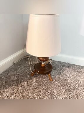 Vintage wood lamp nautical style 15”